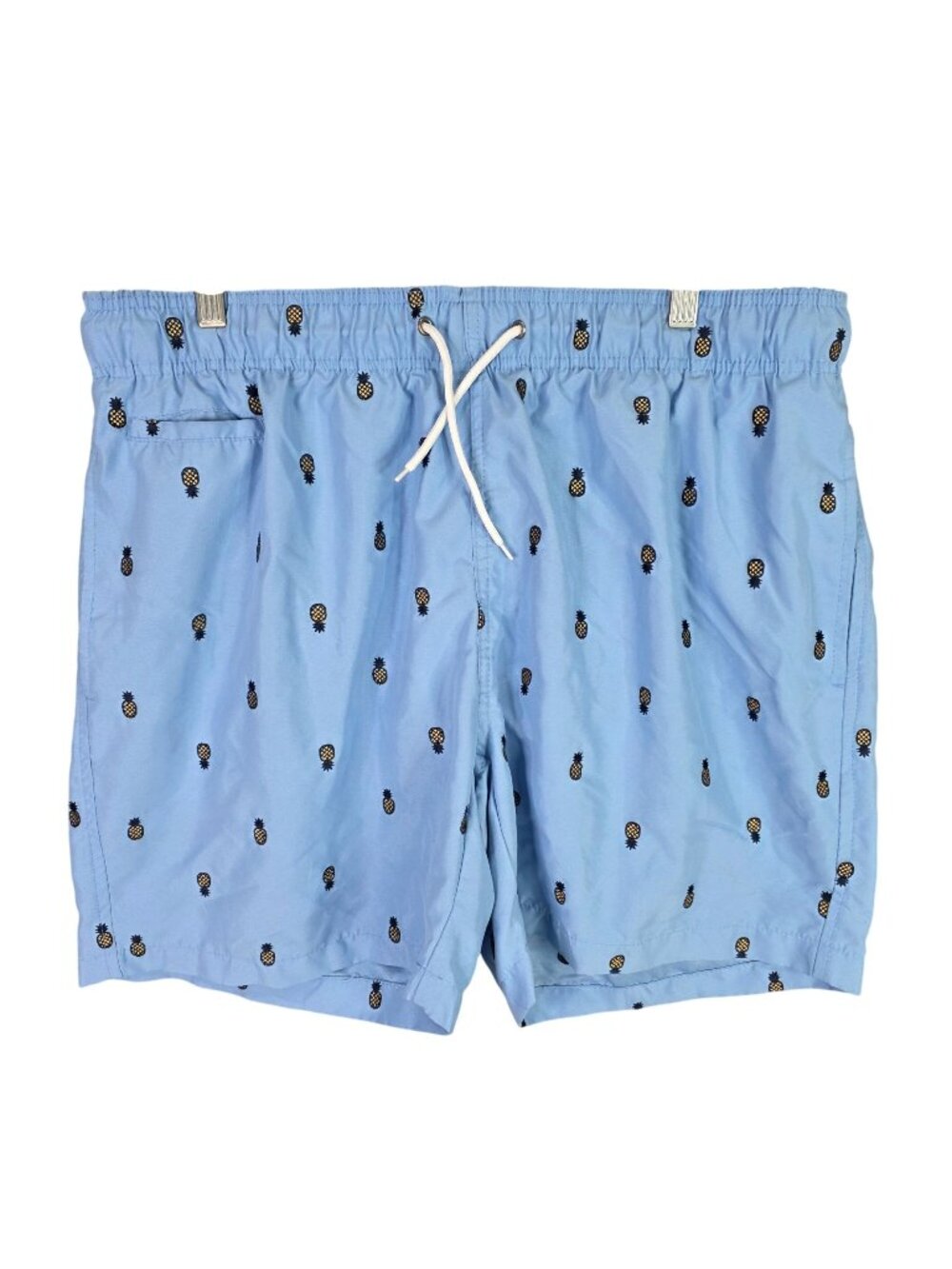 Mens Charleston Threads Blue Pineapple Swim Trunks Mesh Lining 8" Inseam XXL